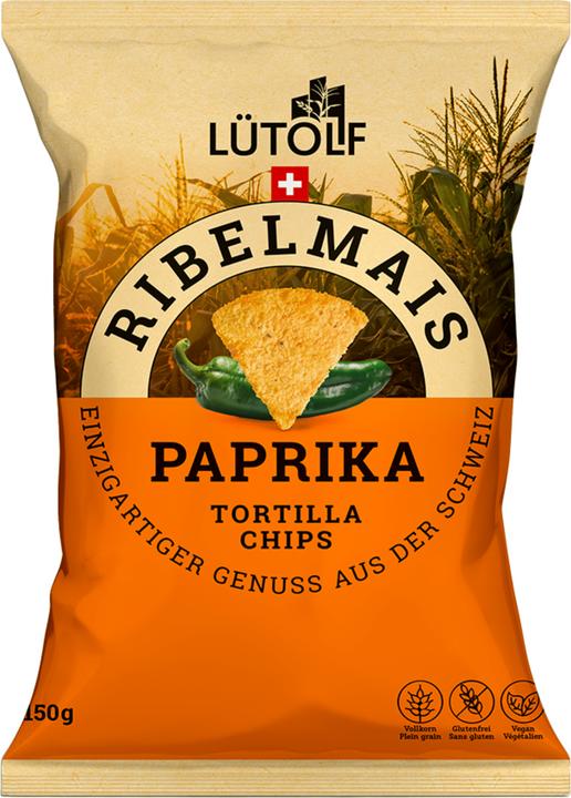 Image du produit Lütolf Spezialitäten Chips de tortilla de maïs Ribel (150 g)