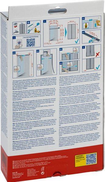 Produktbild tesa Insektenschutz Magnetvorhang für Balkon- und Terrassentüren, selbstschliessend, Montage ohne Bohren (100 x 220 cm)
