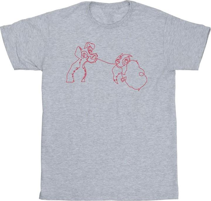 Disney Lady And The Tramp Spaghetti Outline TShirt (S)