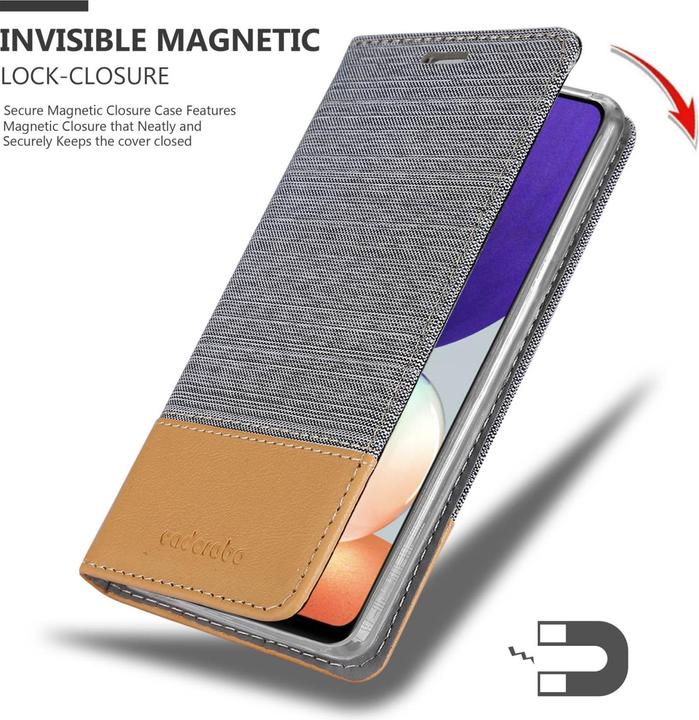 Produktbild Cadorabo Jeans Book Hülle (Samsung Galaxy M22, Samsung Galaxy A22, Samsung Galaxy A32)