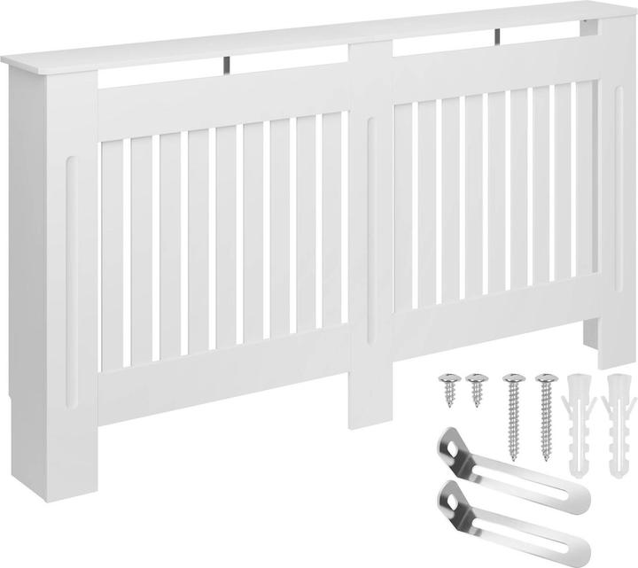 Actual product image tectake Heizkörperabdeckung Vila, im Lamellendesign, mit Ablage