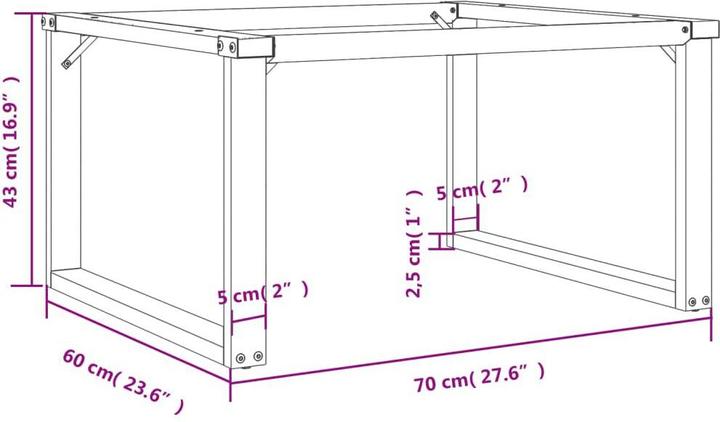 Actual product image VidaXL Coffee table legs O-frame cast iron