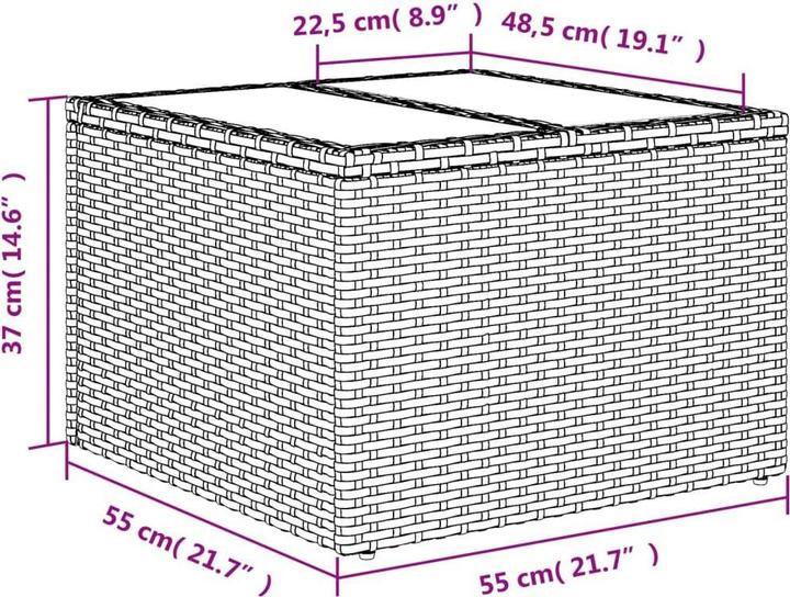 Produktbild VidaXL Gartenmöbel Sofa Garnitur Lounge Sitzgruppe 12-tlg. Braun Poly Rattan