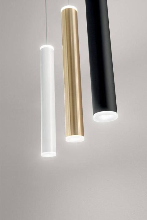 Produktbild Fabas Luce LED Pendelleuchte Prado Ø37mm 6,5W Warmweiss Schwarz dimmbar (720 lm)