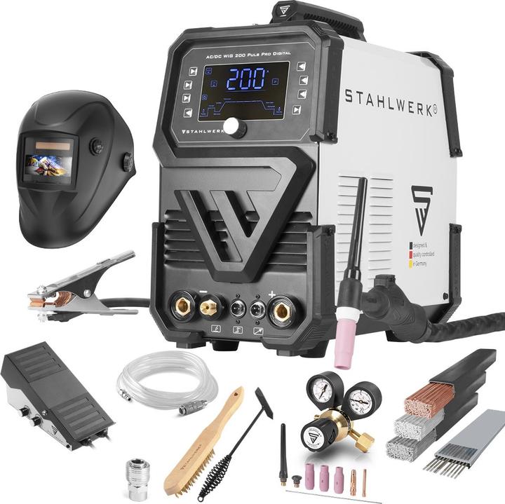 Stahlwerk AC/DC TIG 200 Puls Pro Touch fully equipped gas-shielded arc welder
