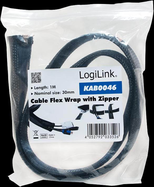 Immagine prodotto LogiLink Protezione dei cavi con cerniera (Tubo cavi, 100 cm)