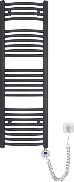 Emke Elektrischer Badheizkörper, Badheizung Elektrisch, Anthrazit 120x40cm 500W (500 W)