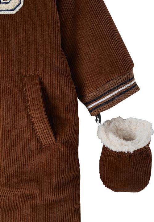 Actual product image Vertbaudet Warm baby winter overall made of corduroy, recycled polyester padding (92)