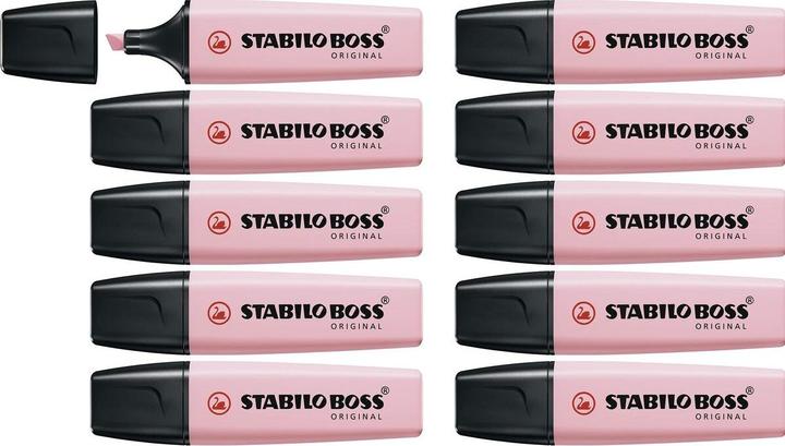 Image du produit STABILO Surligneurs - BOSS ORIGINAL Pastel - Pack de 10 - rouge rosé (Rouge rosé, 5 mm, 10 x)