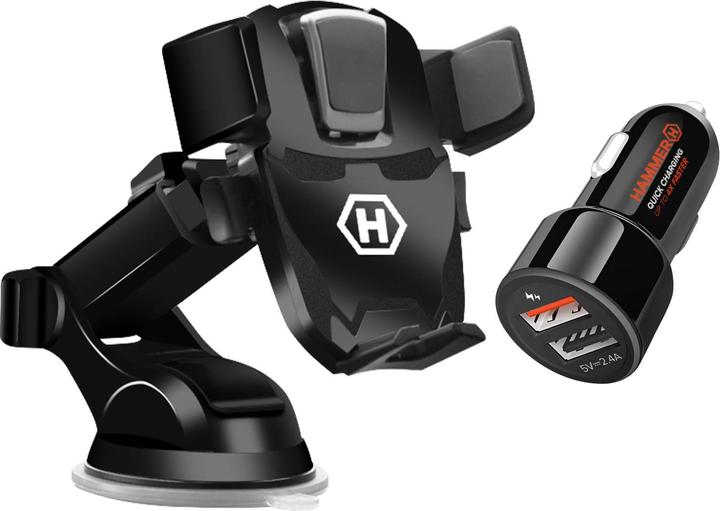 Produktbild Hammer Fitness Autohalterung + Zigarettenanzünder-Ladegerät