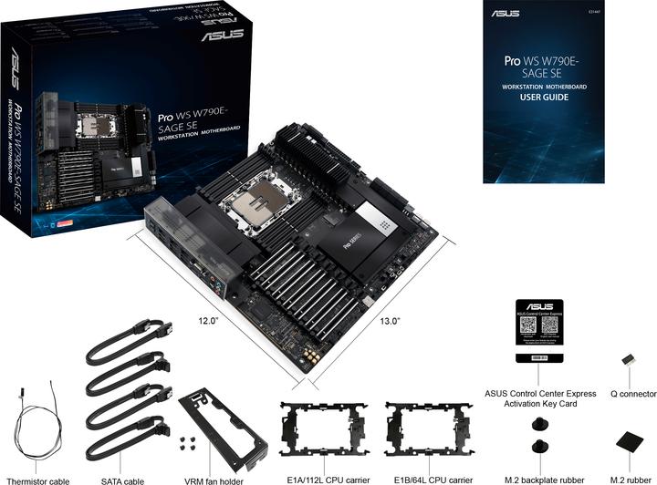 Actual product image ASUS PRO WS W790E-SAGE SE (LGA 4677, Intel W790, SSI EEB)