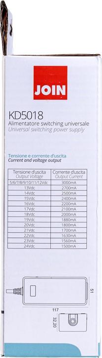 Actual product image Alpha Elettronica Table power supply 36 W, 5 - 24 V DC, 3 A universal