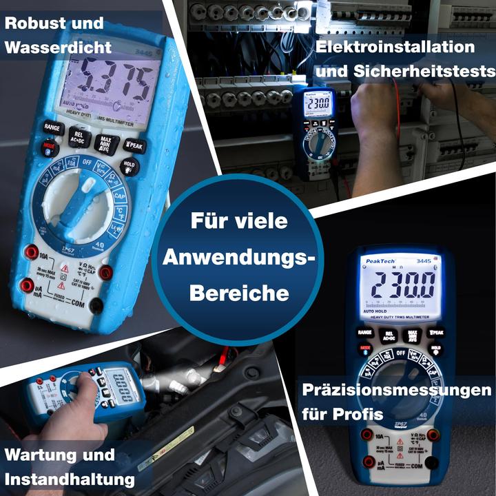 Immagine prodotto Peaktech P 3445 Multimetro digitale a vero RMS (CAT III 1000V, CAT IV 600V)