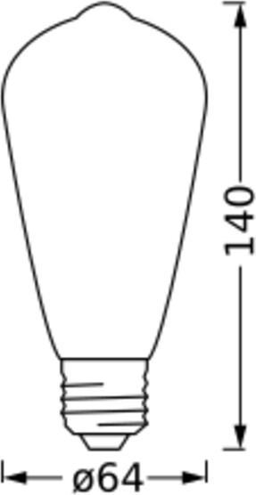 Actual product image Ledvance SMART+ MATTER FILAMENT EDISON MULTICOLOR 4.8W 827...865 Multicolour E27 (E27, 4.80 W, 470 lm, 1 x, F)