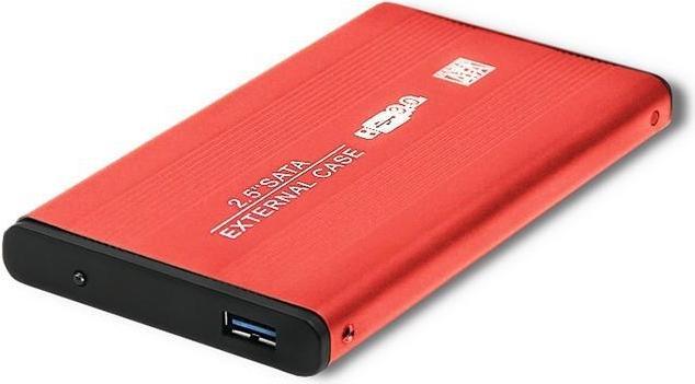 Immagine prodotto Qoltec Custodia per disco rigido esterno HDD/SSD 2,5" SATA3 USB 3.0 Raudona (2.5")