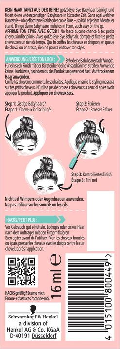Image du produit Got2b DUPLICAT Bye Bye Babyhair (Crème capillaire, 16 ml)