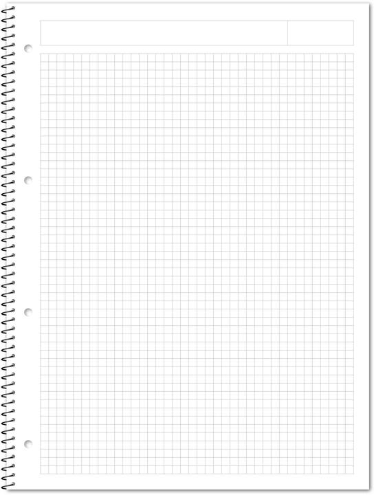 Produktbild Ursus Collegeblock A4 80 Blatt kariert weiss (A4, Kariert, Harter Einband)