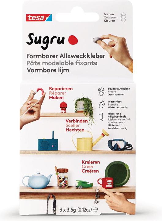 Immagine prodotto Sugru by tesa Sugru Mouldable All-Purpose Glue, pasta adesiva versatile per decorare, incollare e riparare (10.50 g, 323 ml)
