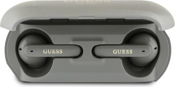 Produktbild Guess Kabellose Kopfhörer Elongated Metallic ENC TWS Bluetooth Headset - Silbergrau (ANC, 26 h, Kabellos)