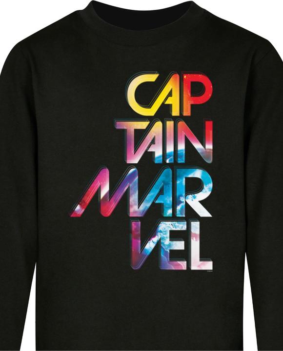 Immagine prodotto Absolute Cult Bambini Capitan Marvel - Maglia lunga con testo galattico - 135397 (158, 164)