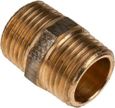 Actual product image Rs Pro Nipple Straight BSPT With thread 1/2 inch Plug nipple Bronze (Pipe fitting)