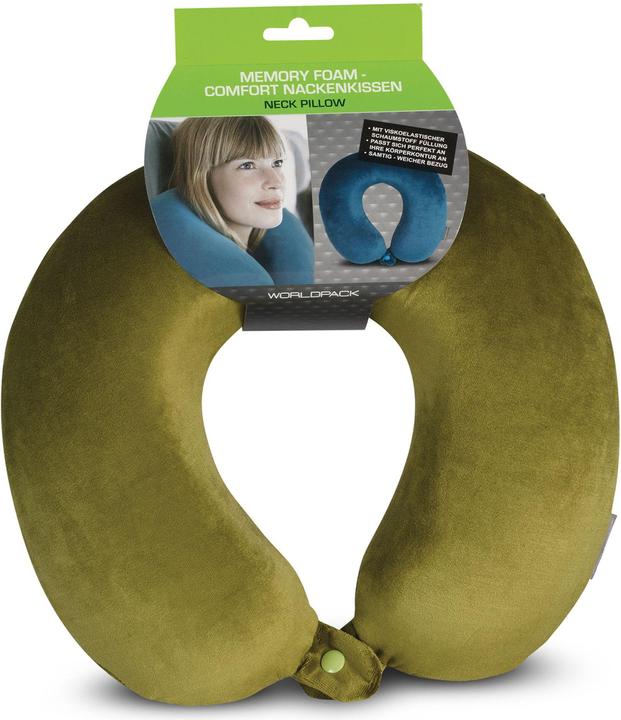Worldpack Nackenkissen Memory Foam khaki (Kopf- & Nackenkissen)