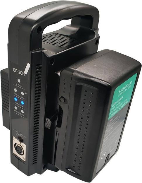 Actual product image Acconic Dual V-Mount Charger f. Sony BP-95W BP-GL65 BP-190WS with 4-pin XLR cable