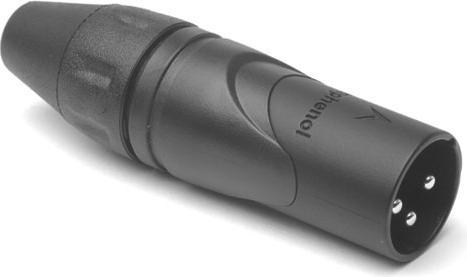 Produktbild Amphenol 3 pole XLR Connector male AX series in black