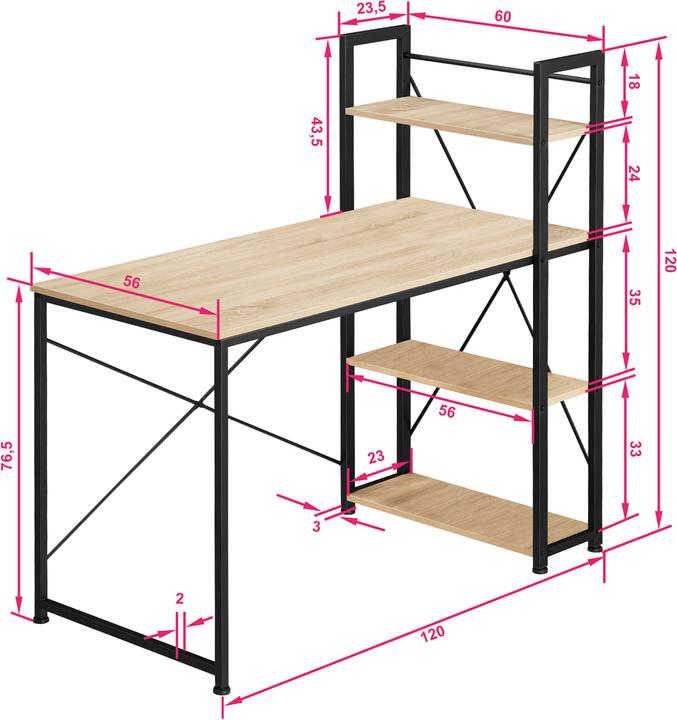 Actual product image tectake Hershey (122 x 61 x 120 cm)