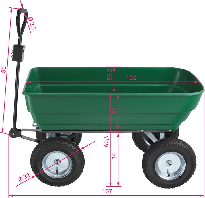 Produktbild tectake Handwagen Tummi 125l
