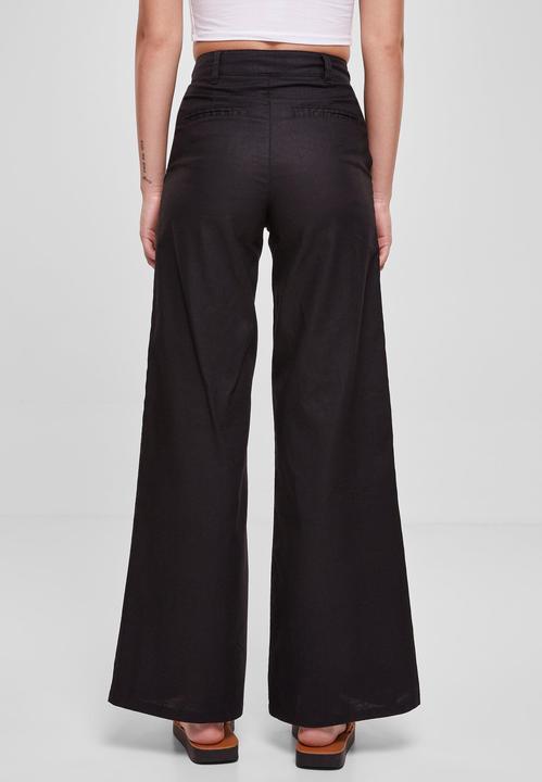 Image du produit Urban Classics Ladies High Linen Mixed Wide Leg Pants (33)