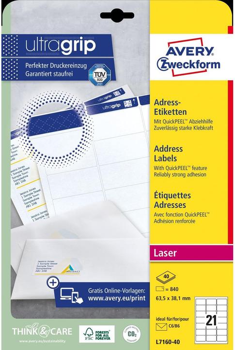 Produktbild Avery Adress-Etiketten