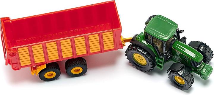 Produktbild Siku 1650 John Deere mit Ladewagen 1:72