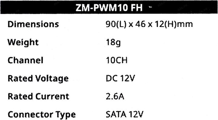 Actual product image Zalman PWM Controller 10Port (ZM-PWM10 FH)