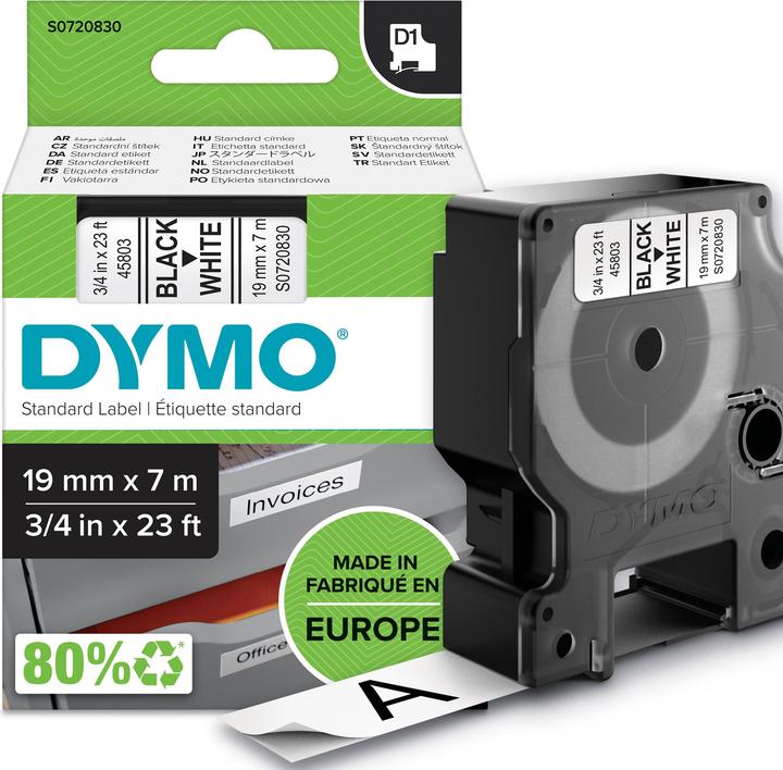 Immagine prodotto Dymo S0720830 Nastro standard (1.90 cm, Bianco)