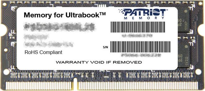 Produktbild Patriot Memory for Ultrabook (1 x 4GB, 1600 MHz, DDR3L-RAM, SO-DIMM)