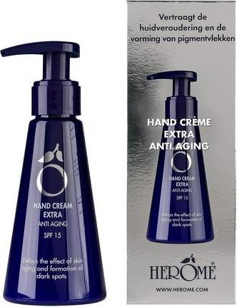 Actual product image Herome Anti Ageing Hand Cream 120ml with Retinol UVA UVB filters SPF15 (120 ml)
