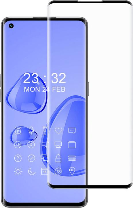Produktbild PhoneLook 3D Tempered Glass Full Screen Display Schutzglas mit schwarzem Rahmen (1 Stück, Oppo Find X3 Neo)
