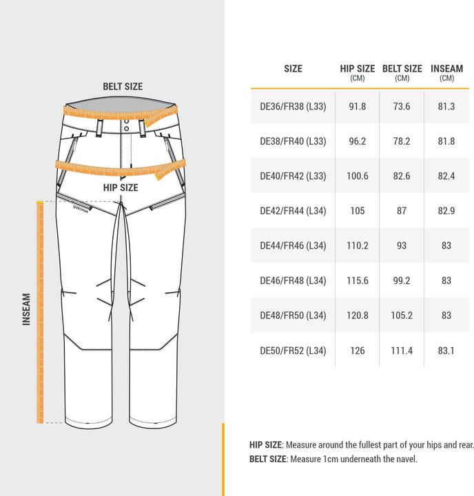 Produktbild Quechua Wanderhose Herren warm wasserabweisend Winterwandern - SH500 Mountain (42)