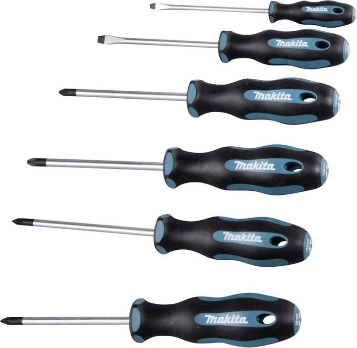 Produktbild Makita Schraubendreher-Set 6-teilig (Schlitz, Pozidriv-Kreuzschlitz (PZ), Phillipps-Kreuzschlitz (PH))