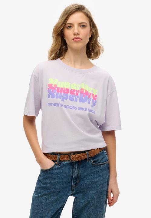 Produktbild Superdry Neonfarbenes T-Shirt in Übergrösse mit Regenbogen-Print (10)