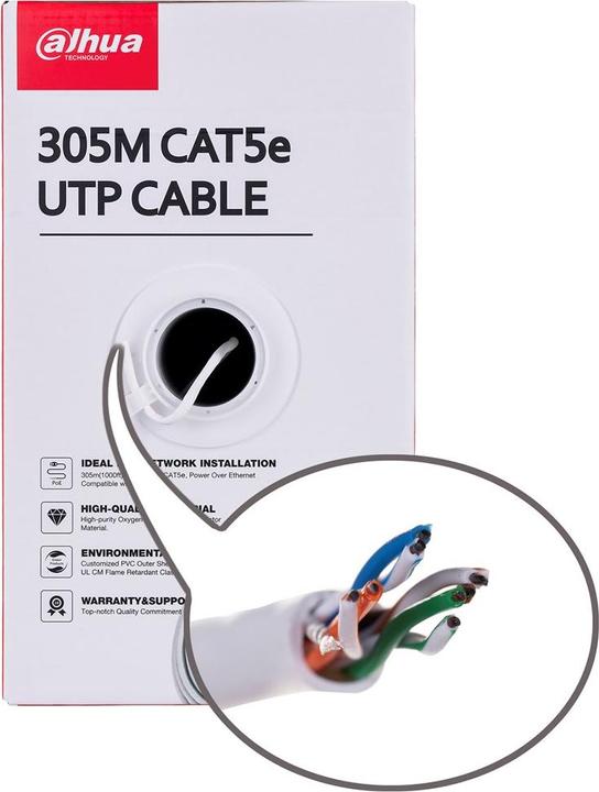 Actual product image Dahua Kabelis CAT5E UTP 4P 1x305m (U/UTP, CAT5e, 305 m)