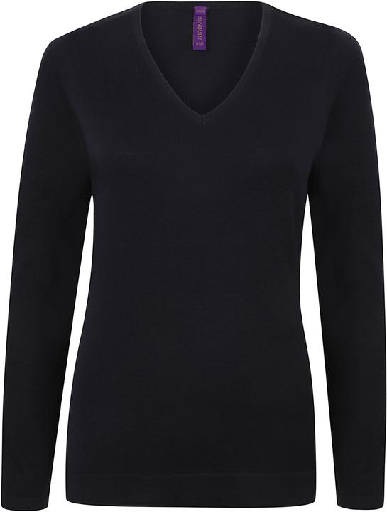 Image du produit Henbury Pull en maille fine avec encolure en V (3XL)