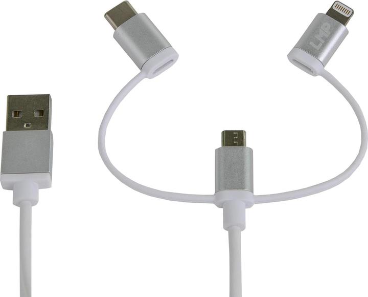 Image du produit LMP Câble dock/lightning/microB vers USB (1 m, USB 2.0)