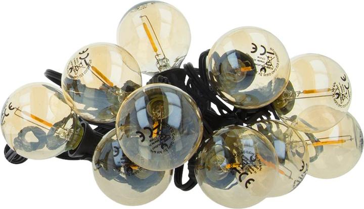 Produktbild Forever Light Solar Girlande 5,5m +10 LED Glühbirnen Glühfaden gold E12 G40 IP44 (5.50 m)