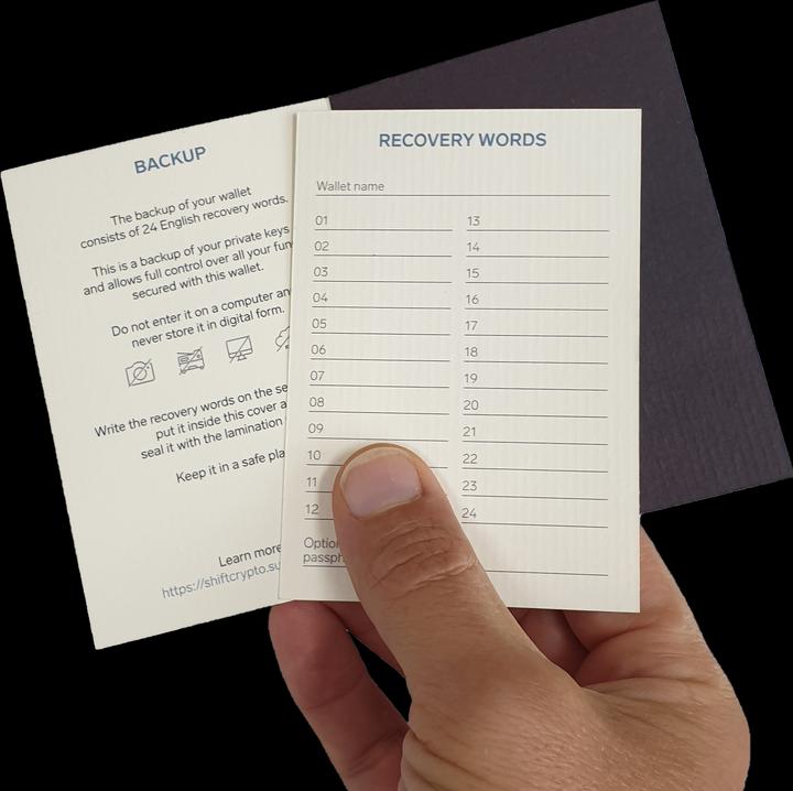 Produktbild Shift Crypto Backup Cards