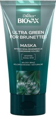 L´Biotica Biovax Glamour Ultra Green Hair Mask For Brunettes 150Ml (150 ml)