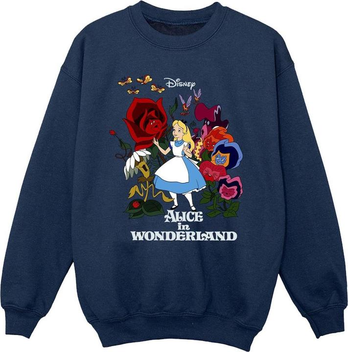Disney Alice In Wonderland Flowers Sweatshirt Mädchen (116)