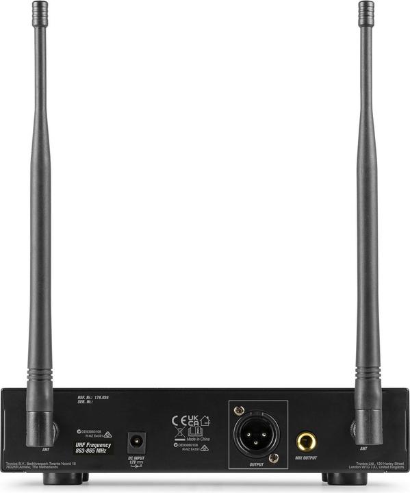 Produktbild Power Dynamics PD210 UHF microfoonsysteem met draadloze handmicrofoon - 160 kanalen -