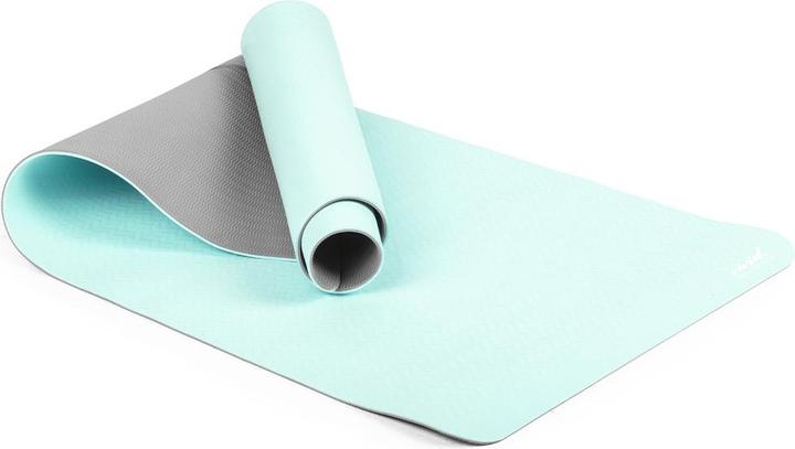 Actual product image Sko Yoga mat GYMSTICK Vivid line 61330TU 170x60x0,4cm Turquoise / Gray (4 mm)